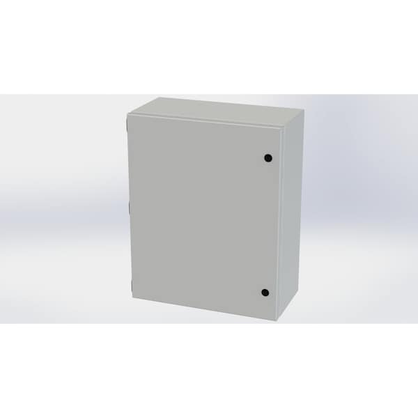 1/4 Turn Latch Electrical Enclosures, 20 in H, 8 in D, 16 in W, NEMA 3R, 4, 12, 13, Carbon Steel